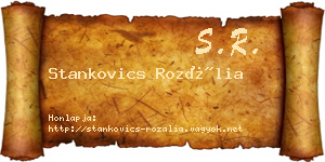 Stankovics Rozália névjegykártya
