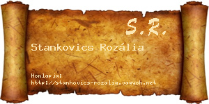 Stankovics Rozália névjegykártya