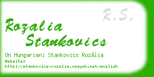 rozalia stankovics business card