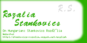 rozalia stankovics business card